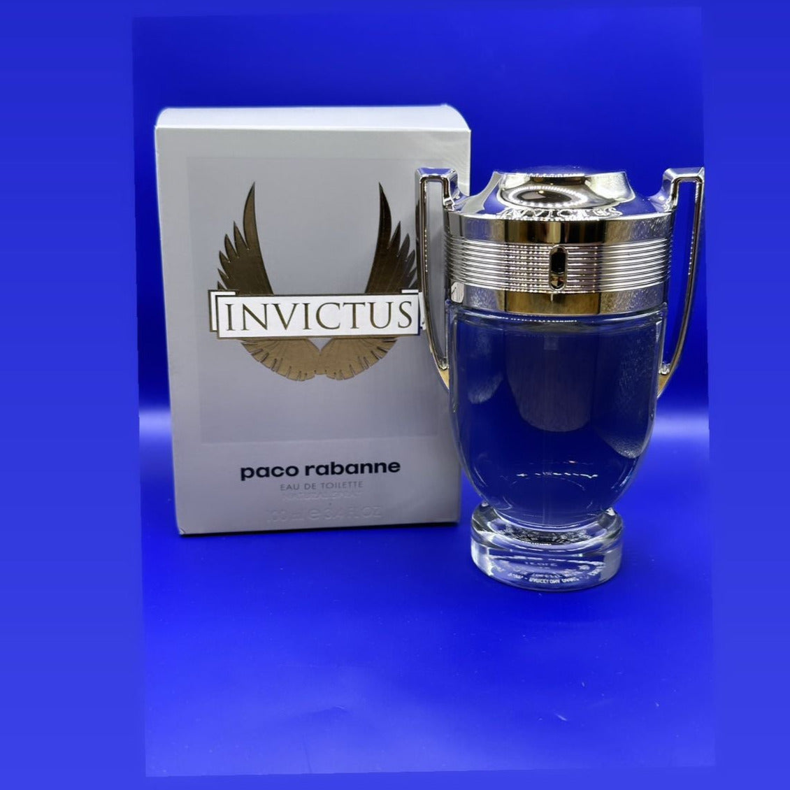 Invictus by Paco Rabanne for Men Eau De Toilette Spray 3.4 Oz 100% AUTHENTIC